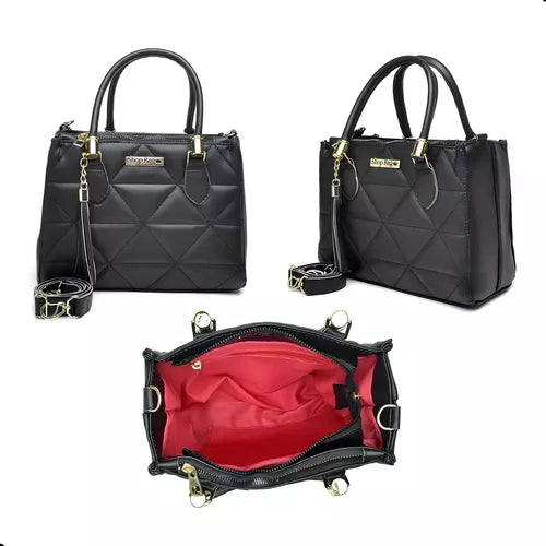 Bolsa Feminina Lorena Transversal Shopbag Dubai Cor Preto