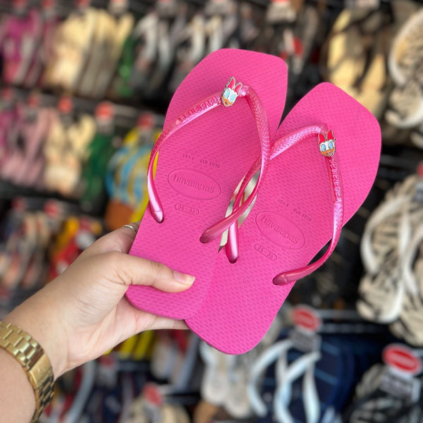 Havaianas Slim Square (Rosa Flux) + Pin Margarida