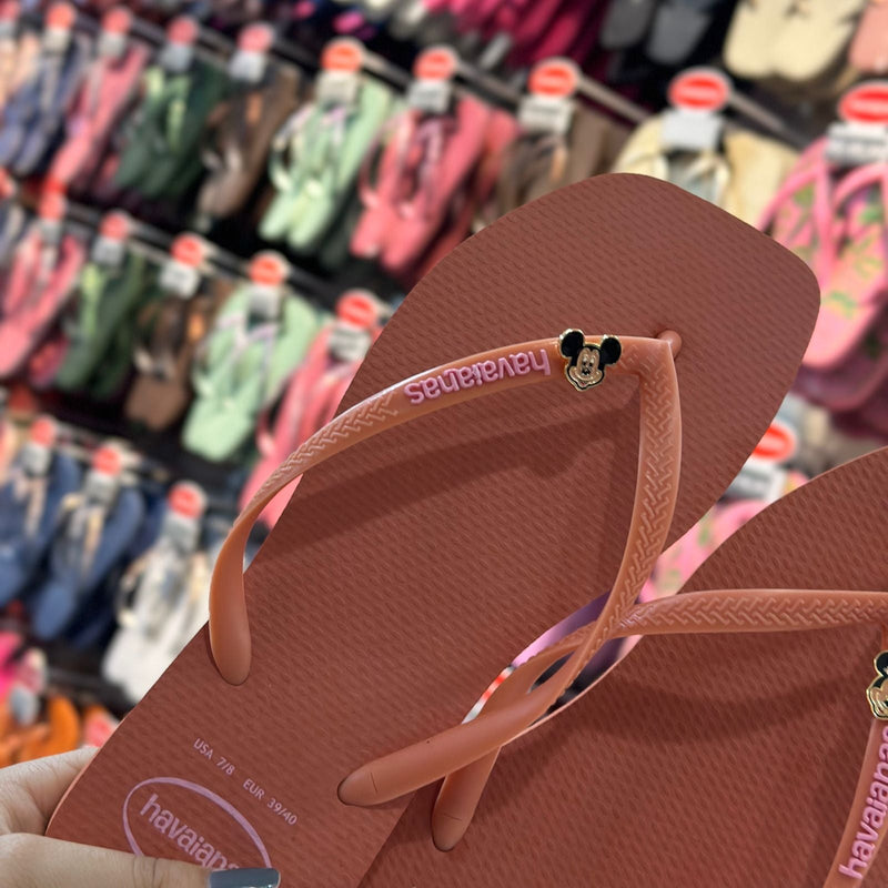 Havaianas Slim Square Logo Pop Up + Pin Minnie e Mickey