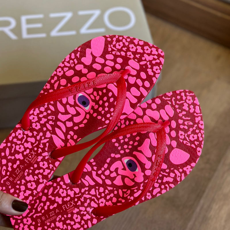 Chinelo de Dedo Arezzo Print Flash Flex Z190620016