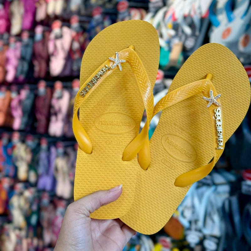 Havaianas Top + Placa Logo +Pin Estrela