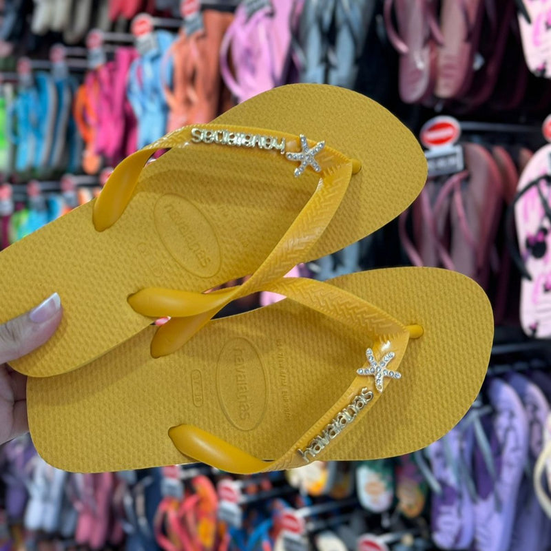 Havaianas Top + Placa Logo +Pin Estrela