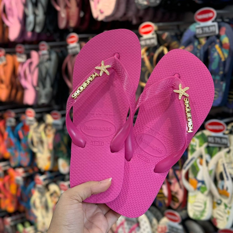 Havaianas Top + Placa Logo +Pin Estrela