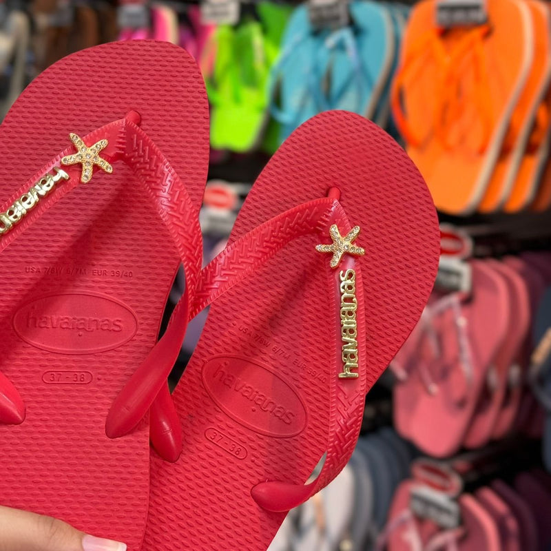 Havaianas Top + Placa Logo +Pin Estrela