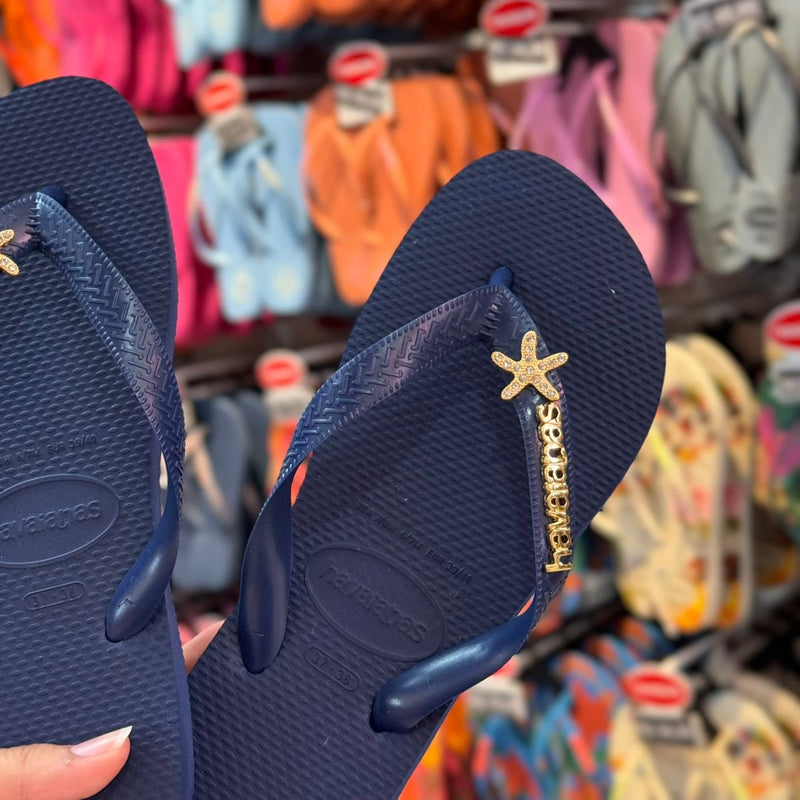 Havaianas Top + Placa Logo +Pin Estrela