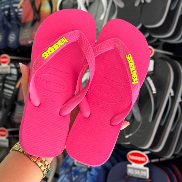 Havaianas Top - (Rosa Flux) + Pingente Placa