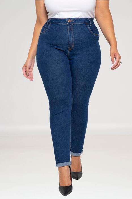 Calça Skinny Jeans Escuro