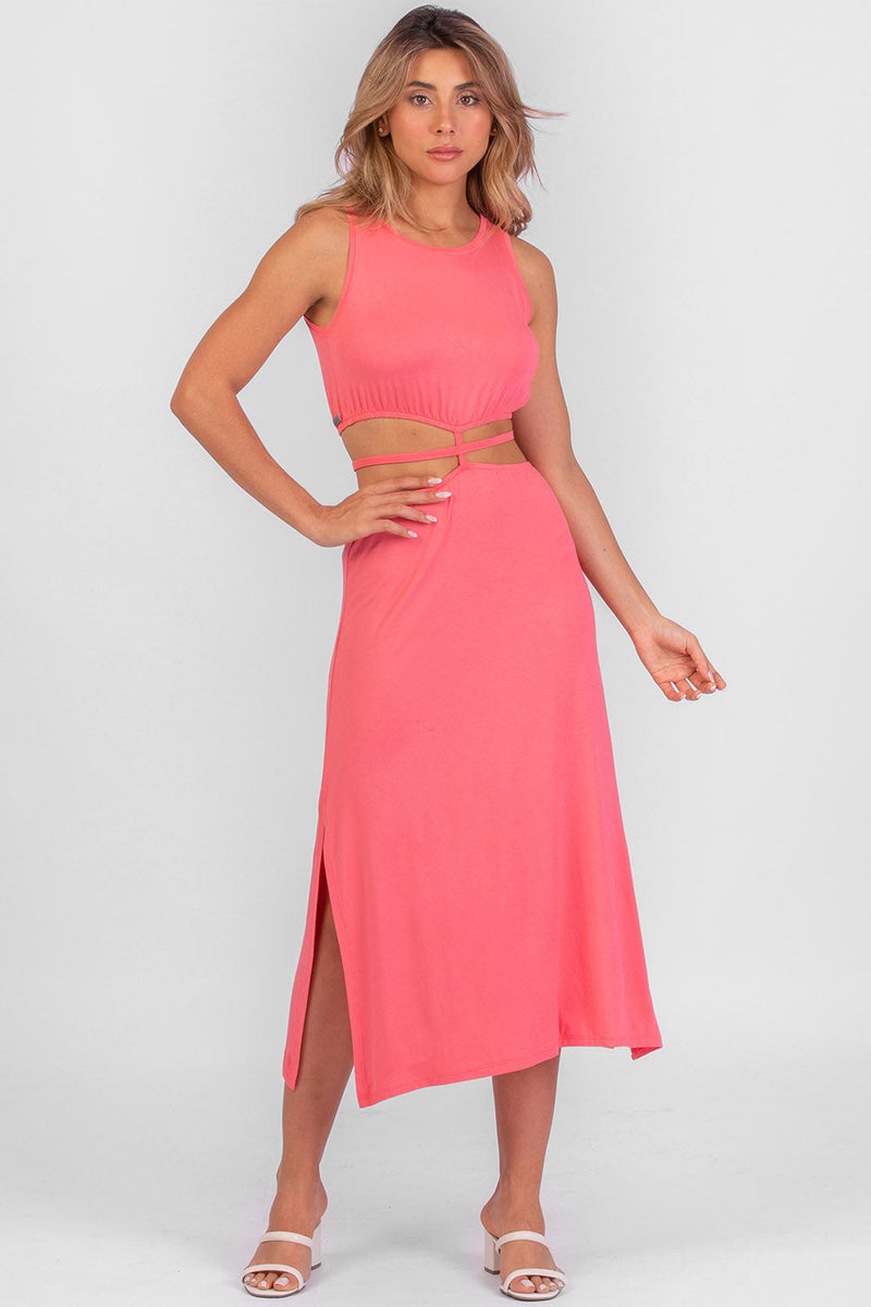 Vestido Midi Leona Rosa