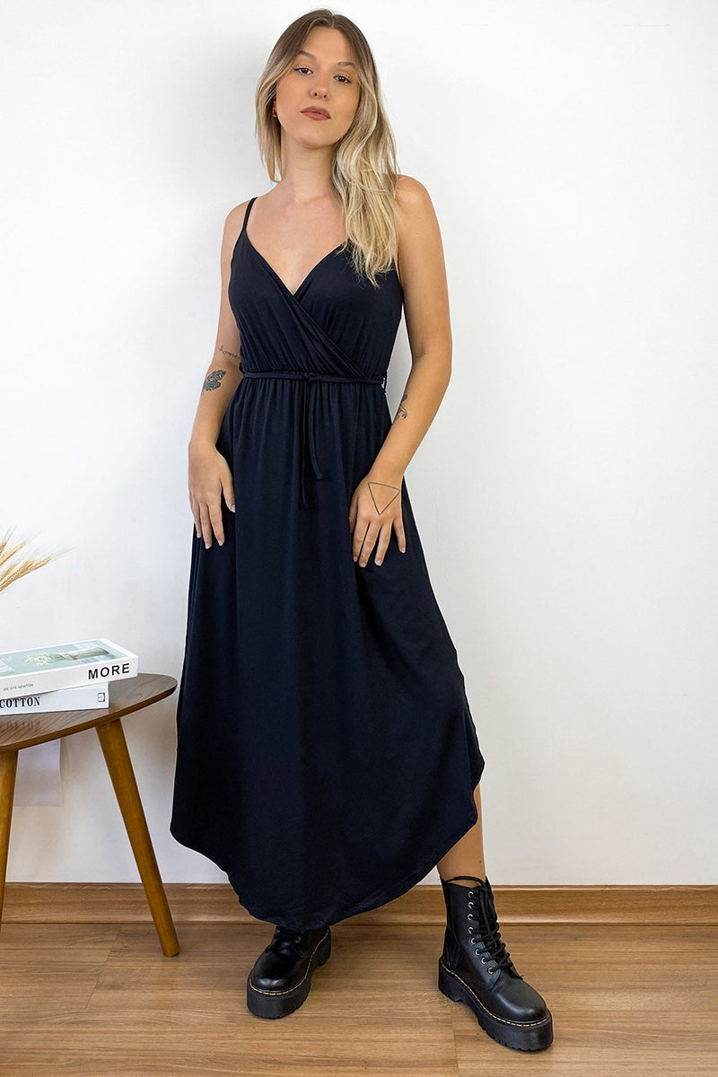 Vestido Midi Lavinia Preto